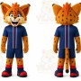 Orange Cheetah Mascot Costume for Sports Events