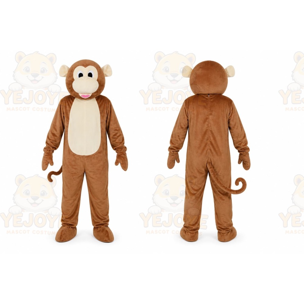 Brown Monkey Mascot Costume for Children's Events