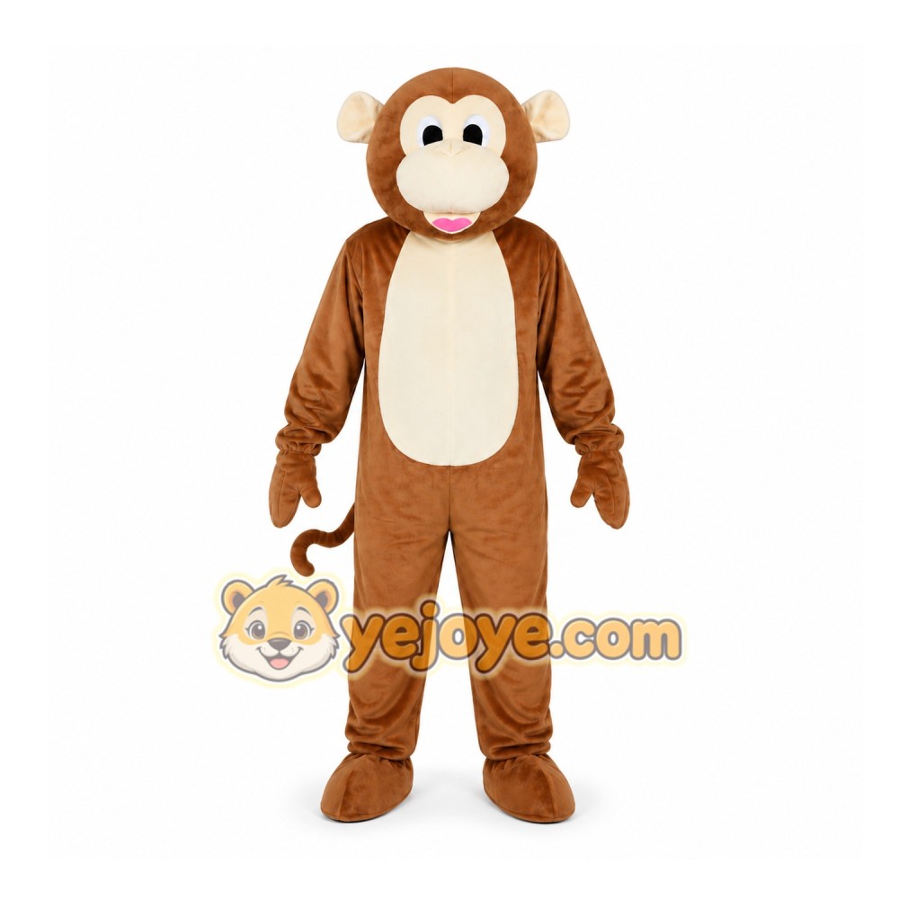 Brown Monkey Mascot Costume for Children's Events Brown Monkey Mascot Costume for Children's Events