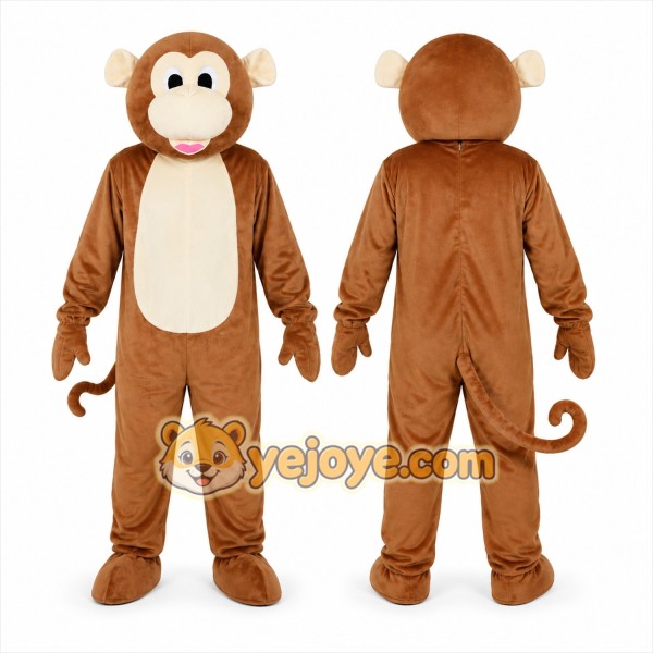 Brown Monkey Mascot Costume for Children's Events