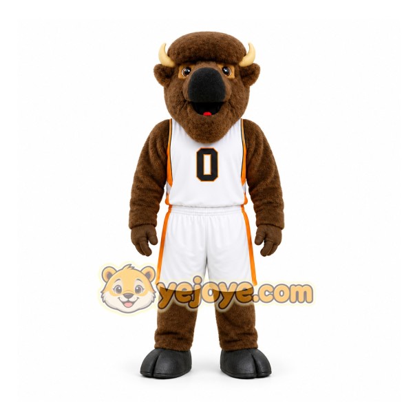 Brown Bison Mascot Costume for Sports Events Brown Bison Mascot Costume for Sports Events