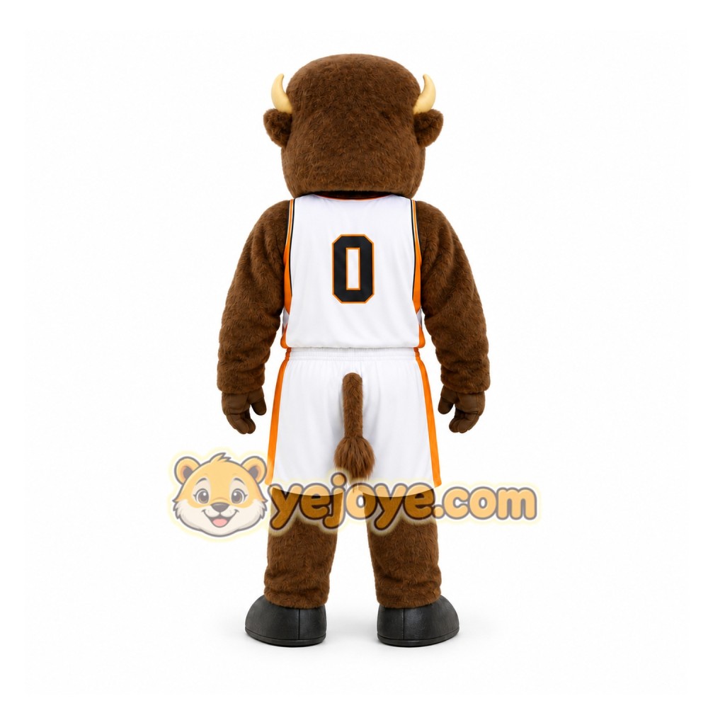 Brown Bison Mascot Costume for Sports Events Brown Bison Mascot Costume for Sports Events