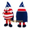 Blue Patriotic Drop Mascot Costume for Events and Promotions Blue Patriotic Drop Mascot Costume for Events and Promotions