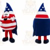 Blue Patriotic Drop Mascot Costume for Events and Promotions