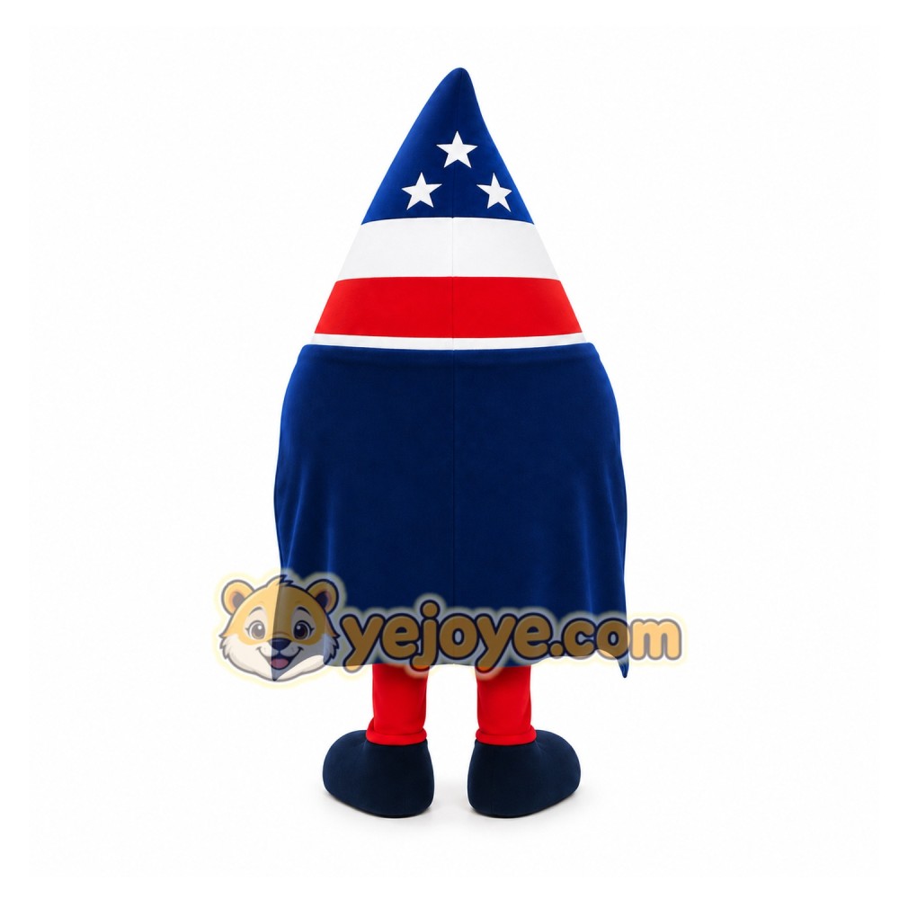 Blue Patriotic Drop Mascot Costume for Events and Promotions Blue Patriotic Drop Mascot Costume for Events and Promotions