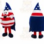 Blue Patriotic Drop Mascot Costume for Events and Promotions