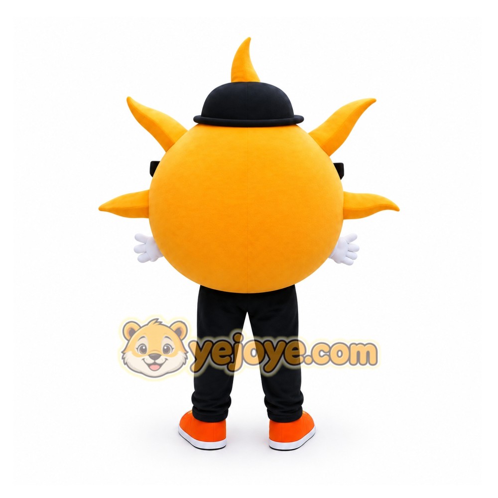 Orange Sun Mascot Costume for Events and Promotions Orange Sun Mascot Costume for Events and Promotions