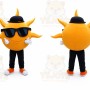 Orange Sun Mascot Costume for Events and Promotions