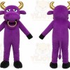 Purple Bull Mascot Costume for Events and Promotions