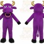Purple Bull Mascot Costume for Events and Promotions