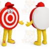 Red Target Mascot Costume for Events and Promotions
