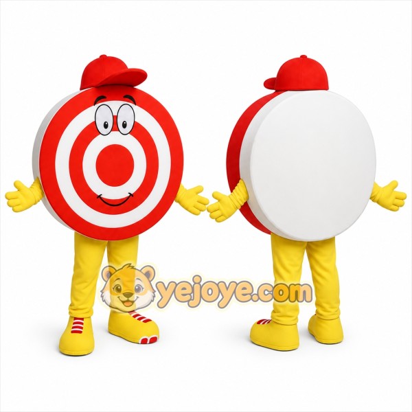 Red Target Mascot Costume for Events and Promotions