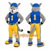Blue Wolf Mascot Costume for Events and Promotions