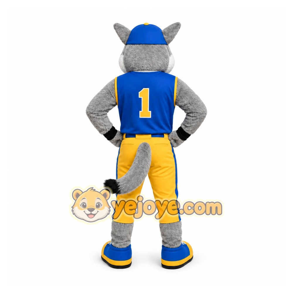 Blue Wolf Mascot Costume for Events and Promotions