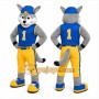 Blue Wolf Mascot Costume for Events and Promotions
