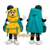 Yellow Backpack Mascot Costume for Events and Promotions Yellow Backpack Mascot Costume for Events and Promotions