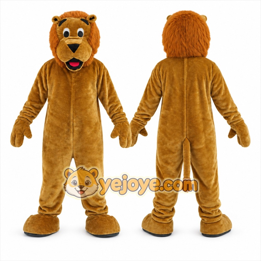 Brown Lion Mascot Costume for Events and Promotions