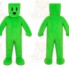 Green Block Figure Mascot Costume for Events and Promotions