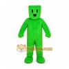 Green Block Figure Mascot Costume for Events and Promotions