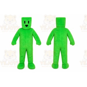 Green Block Figure Mascot Costume for Events and Promotions