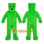 Green Block Figure Mascot Costume for Events and Promotions
