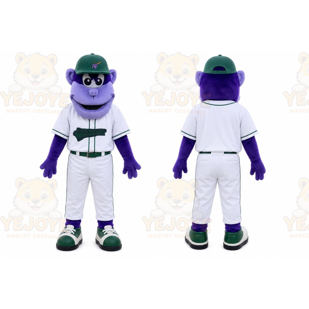 Purple Ape Mascot Costume for Sports Events