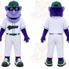 Purple Ape Mascot Costume for Sports Events
