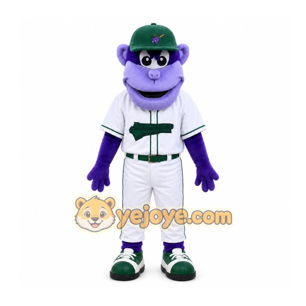 Purple Ape Mascot Costume for Sports Events Purple Ape Mascot Costume for Sports Events