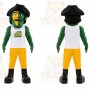 Green Pirate Mascot Costume for Sports Events