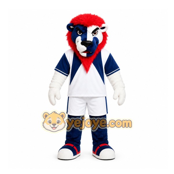 White Lion Mascot Costume for Sports Events