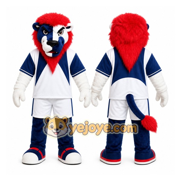 White Lion Mascot Costume for Sports Events