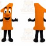Orange Number One Mascot Costume for Events and Promotions