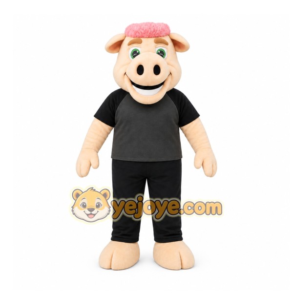 Pink Pig Mascot Costume for Events and Promotions