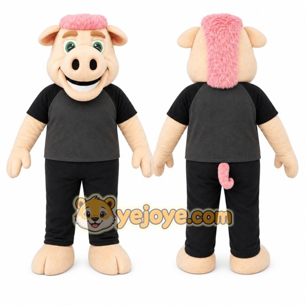 Pink Pig Mascot Costume for Events and Promotions