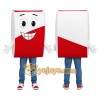 White Milk Carton Mascot Costume for Restaurant Promotions White Milk Carton Mascot Costume for Restaurant Promotions