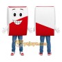 White Milk Carton Mascot Costume for Restaurant Promotions