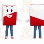 White Milk Carton Mascot Costume for Restaurant Promotions