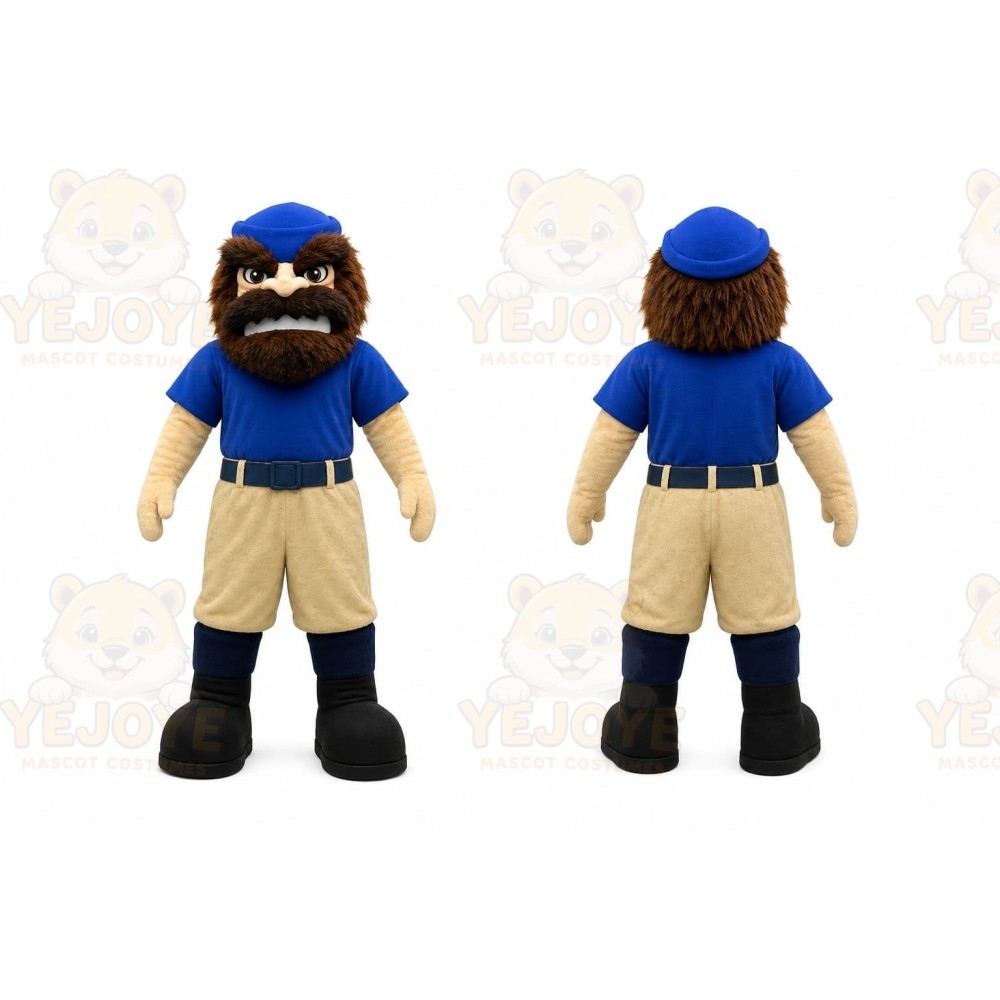 Blue Baseball Player Mascot Costume for Sports Events