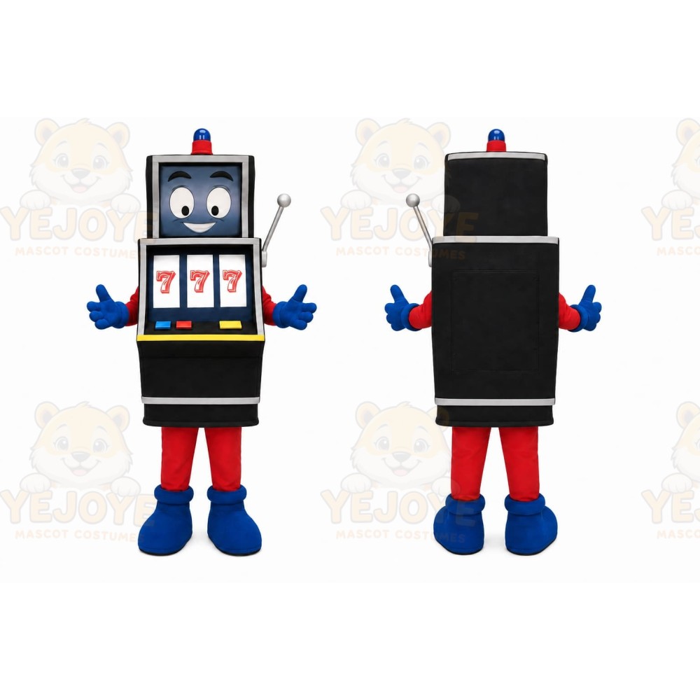 Black Slot Machine Mascot Costume for Events and Promotions