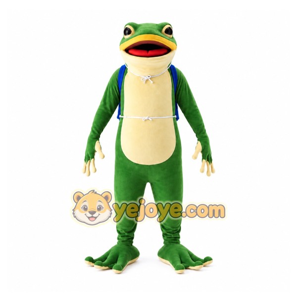 Green Frog Mascot Costume for Events and Promotions