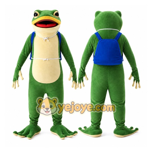 Green Frog Mascot Costume for Events and Promotions