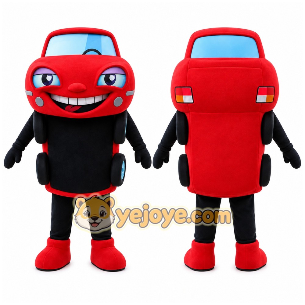 Red Car Mascot Costume for Events and Promotions Red Car Mascot Costume for Events and Promotions