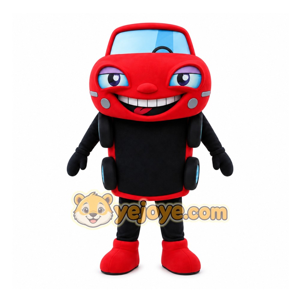 Red Car Mascot Costume for Events and Promotions Red Car Mascot Costume for Events and Promotions