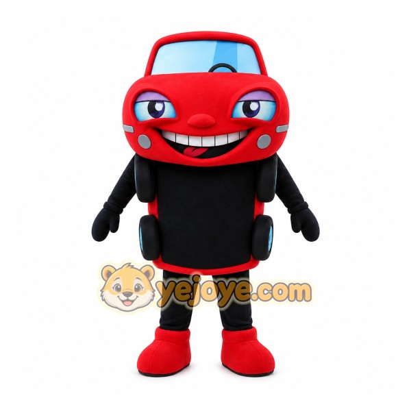 Red Car Mascot Costume for Events and Promotions
