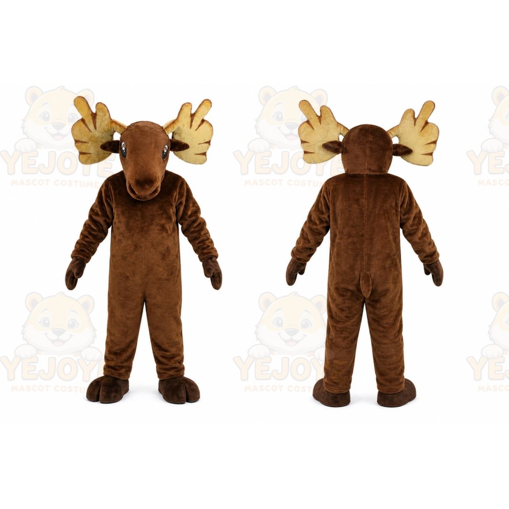 Brown Moose Mascot Costume for Events and Promotions