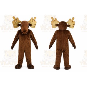 Brown Moose Mascot Costume for Events and Promotions