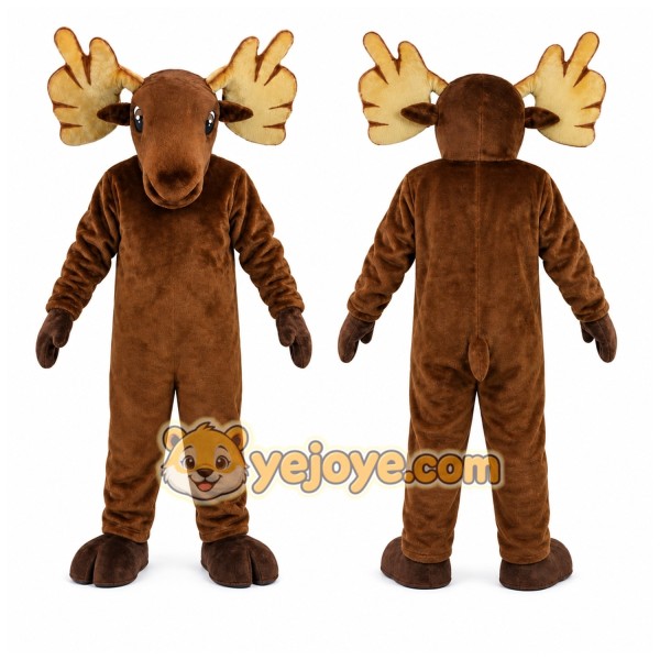 Brown Moose Mascot Costume for Events and Promotions