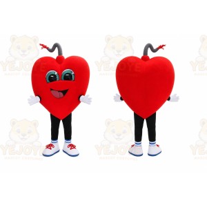 Red Heart Mascot Costume for Holiday Events