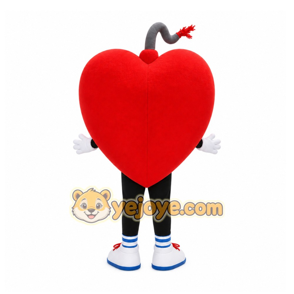 Red Heart Mascot Costume for Holiday Events