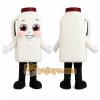 White Milk Carton Mascot Costume for Restaurant Promotions White Milk Carton Mascot Costume for Restaurant Promotions